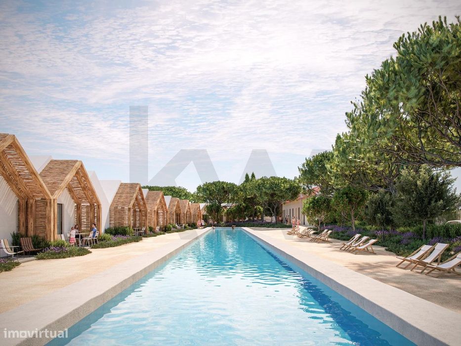 Lodge L1.8 – T1 | 53,55 m2 + 8,5 m2 exterior | €350.000 — Santo André, Setúbal