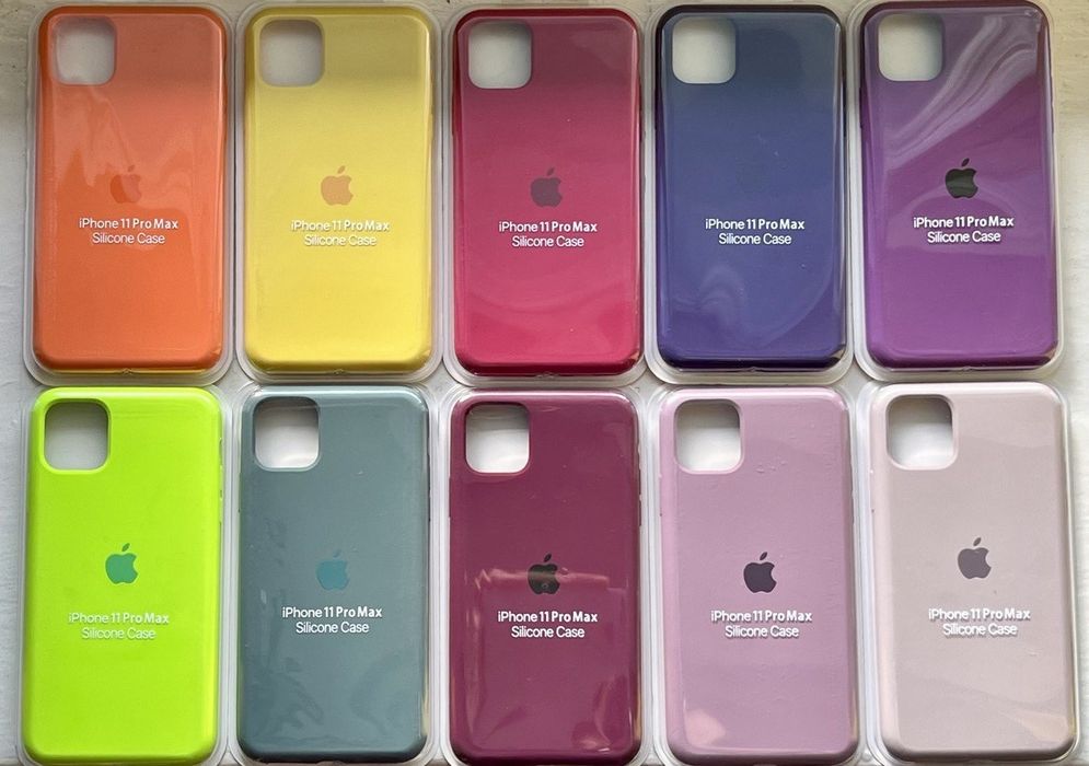 Etui silikonowe iPhone 11 - 12 - 13 - 14 - 15 Pro /Max/Plus (3 etui)
