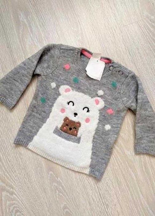 Новый мягкий теплый свитер 68-74 рр