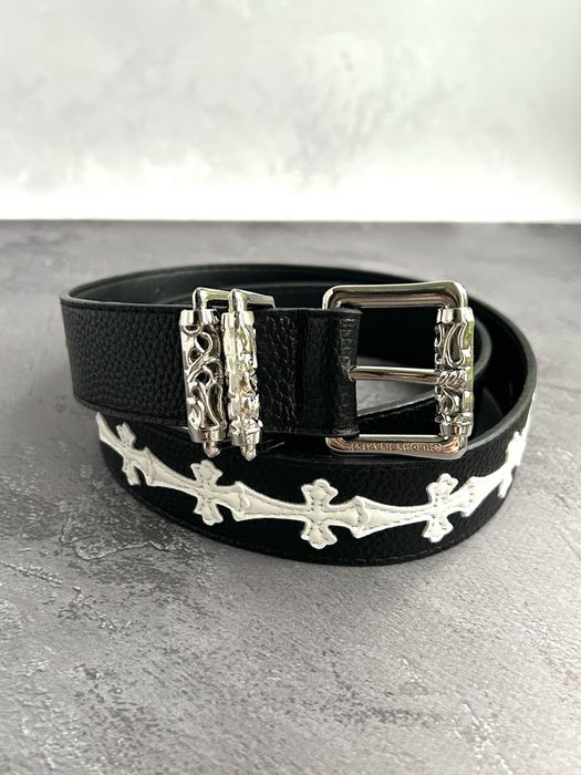 Ремінь Chrome Hearts з Хрестами y2k opium / Пояс Хром Хартс чорний / Пасок Хром Хардс