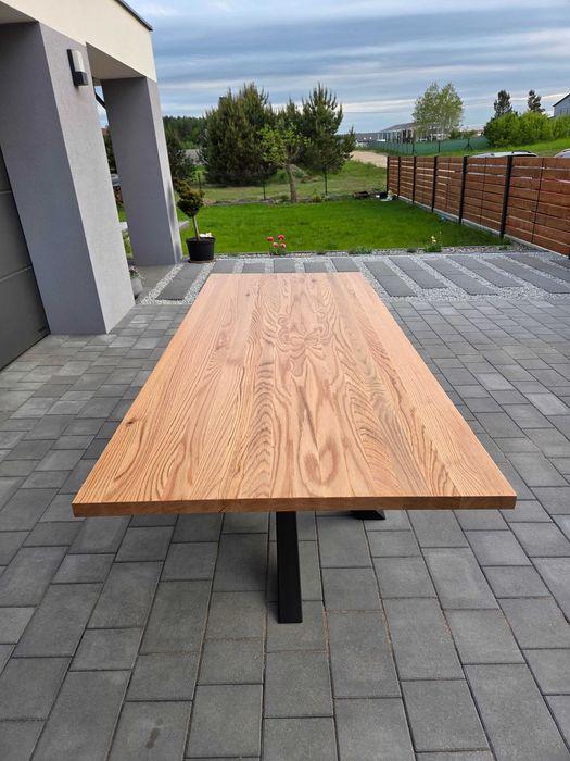 Stół drewniany lity dąb czerwony loft