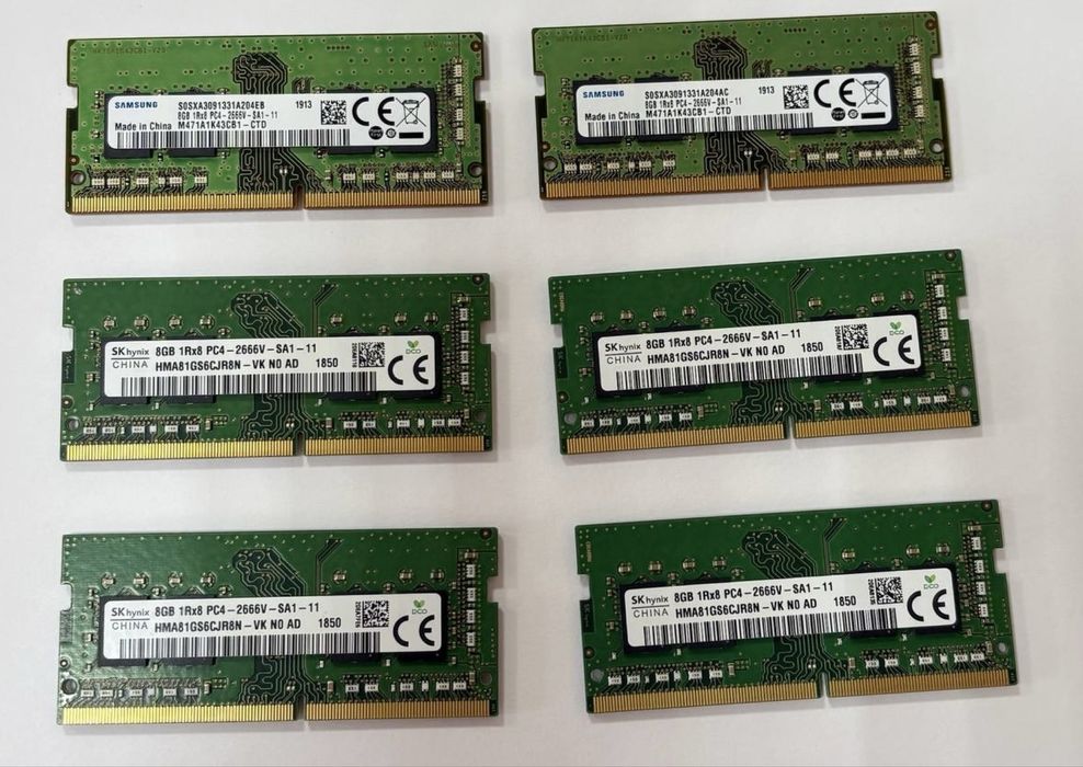 Samsung・hynix 8GB 14枚セットDDR4 PC4-2666V SK hynix SK HYNIX PC4-2666V-UA2-11 DDR4 2666 PC4-21300 DDR4 8GB 2