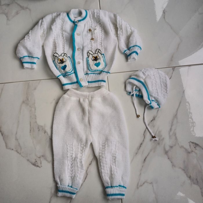 Dresik wzorowany na latach 80 68 biały komplet gratis