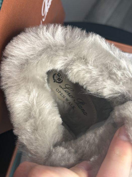 Лофери високі з хутром жіночі сірі бежеві лоро піана loro piana