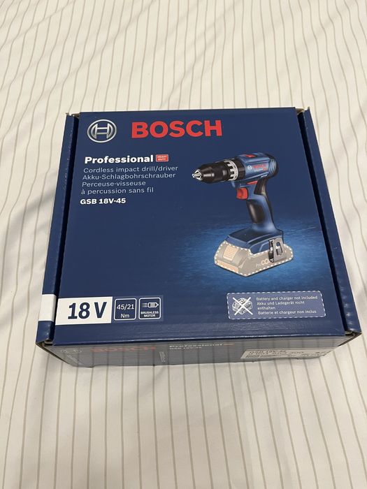 Aparafusadora eletrica Bosch GSB 18V-45 NOVO