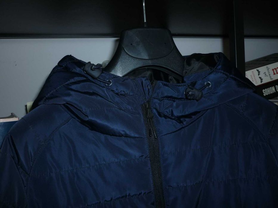 K1X Park kurtka pikowana ocieplana z kapturem z futrem z lisa