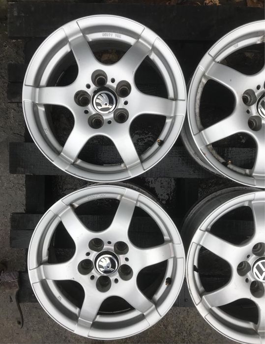 Диски 5:112r15 Volkswagen Skoda Audi комплект титани б/у склад
