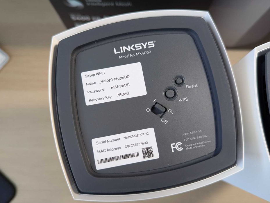 Роутер Mesh Linksys Velop MX4000 WiFi6 600+1200+2200 Мбит/с