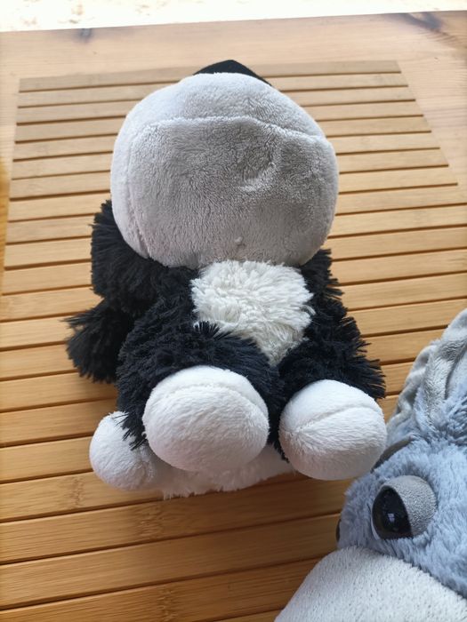 Lote 2 peluches animais cão + burro