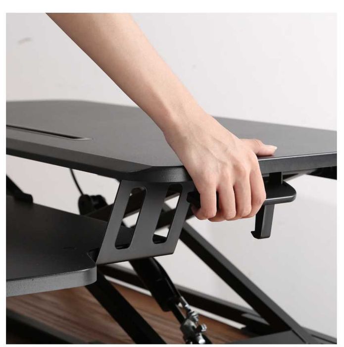 Suporte de Mesa com Base e Elevação (Preto) - EWENT