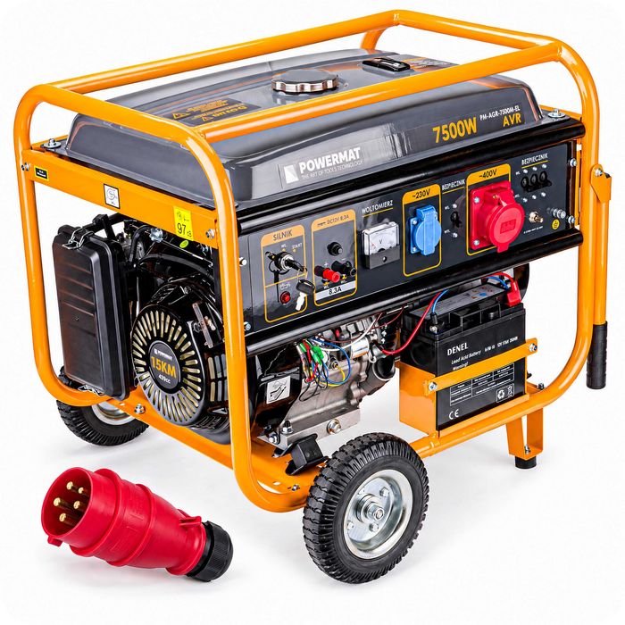 Agregat PRĄDOTWÓRCZY Generator 7500W 230V 400V AVR PM-AGR-7500M-EL