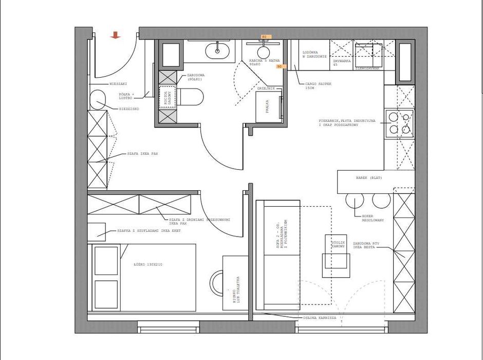 Nowe mieszkanie z balkonem + projekt 32,5 m² Gostynin Broniewskiego