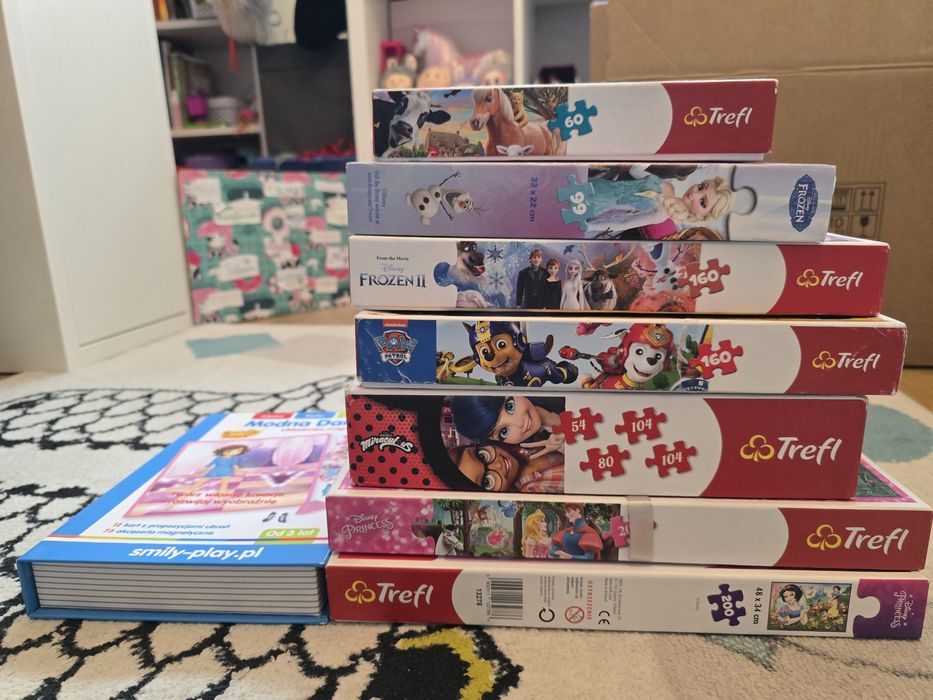 Puzzle i układanki 8 dużych szt w zestawie