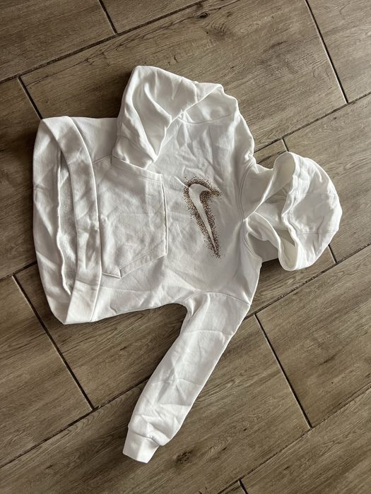 Bluza Nike 166/122 biała, złoty napis