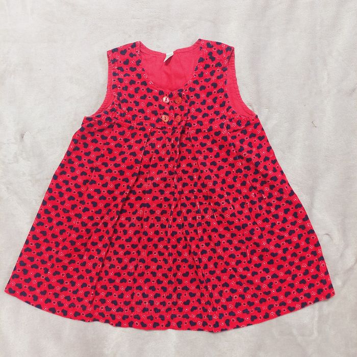 Плаття мікровельвет сарафан червоне 2 роки 24 30міс