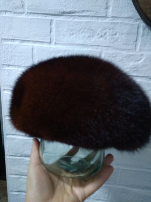 Берет норковый, 56 размер