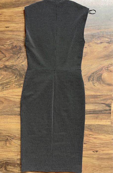 Zara sukienka kropki S/XS wąska midi idealna