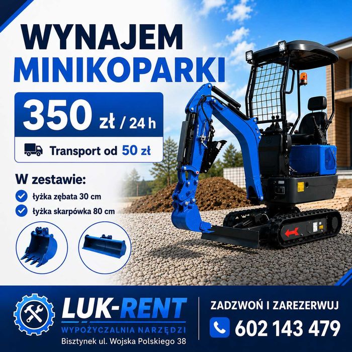Wynajem sprzętu budowlanego i ogrodowego - narzędzia - Luk-Rent