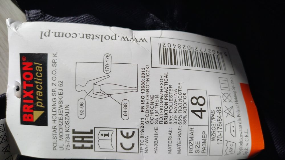 Spodnie robocze na szelkach