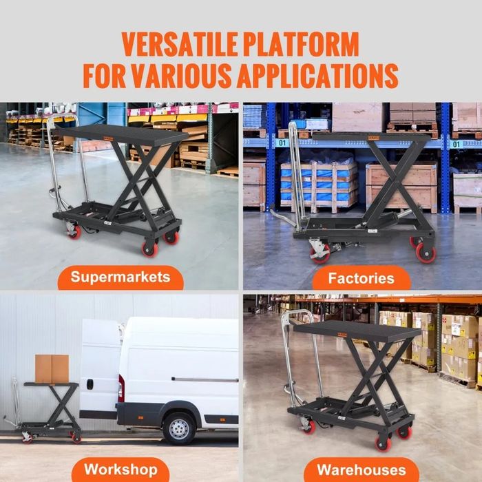 Carrinho de Mesa Elevatória Hidráulica - VEVOR