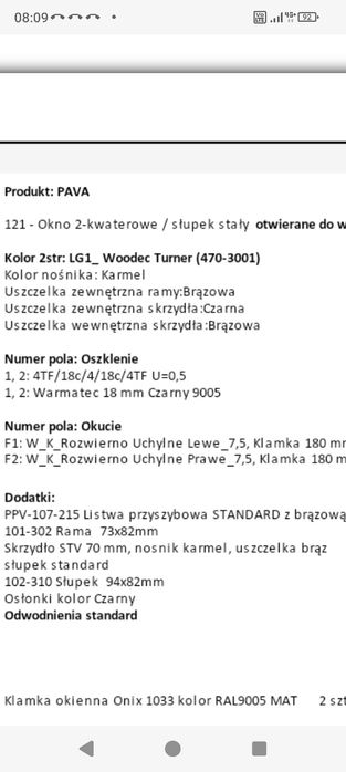 Okno nowe oknoplast 2 skrzydłowe