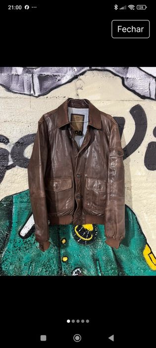 Blusão em pele genuina