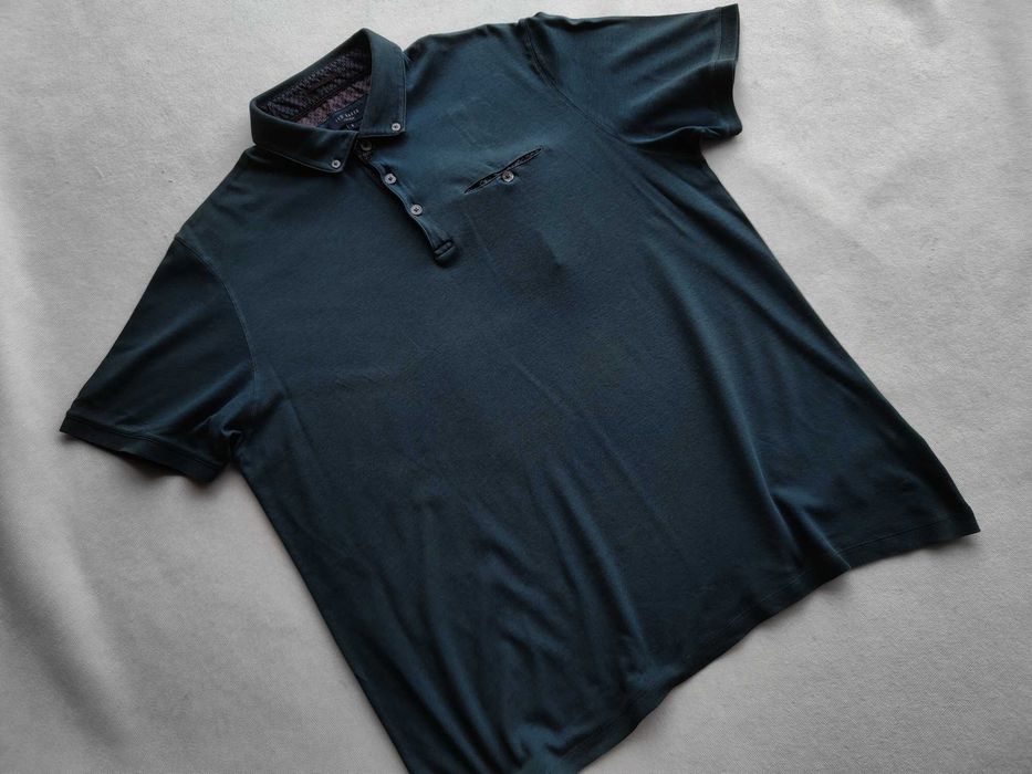 Ted Baker _ Zielona bawełniana koszulka polo 6 _ L