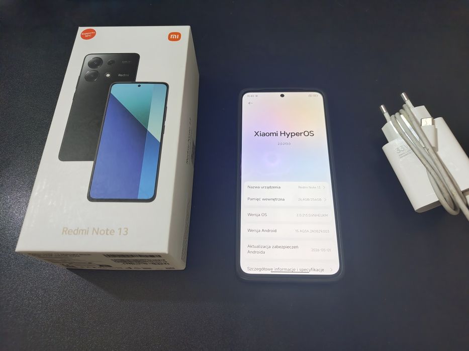 Xiaomi Redmi Note 13 - 8 GB RAM, 256 GB, czarny