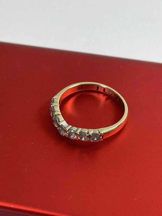 Złoty pierścionek CYRKONIE R16 375 2,26G