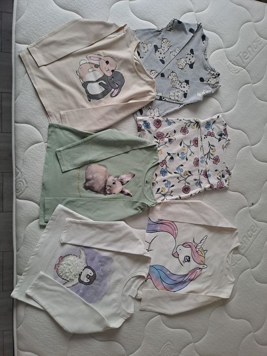 Bluzki z długim rękawem  h&m 98/104 (komplet 7 sztuk)