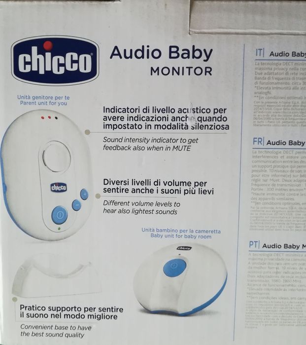 Monitor Audio de bebé Chicco, alcance até 300 metros