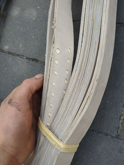 Lejce skórzane 6m poł.szyte trokiem