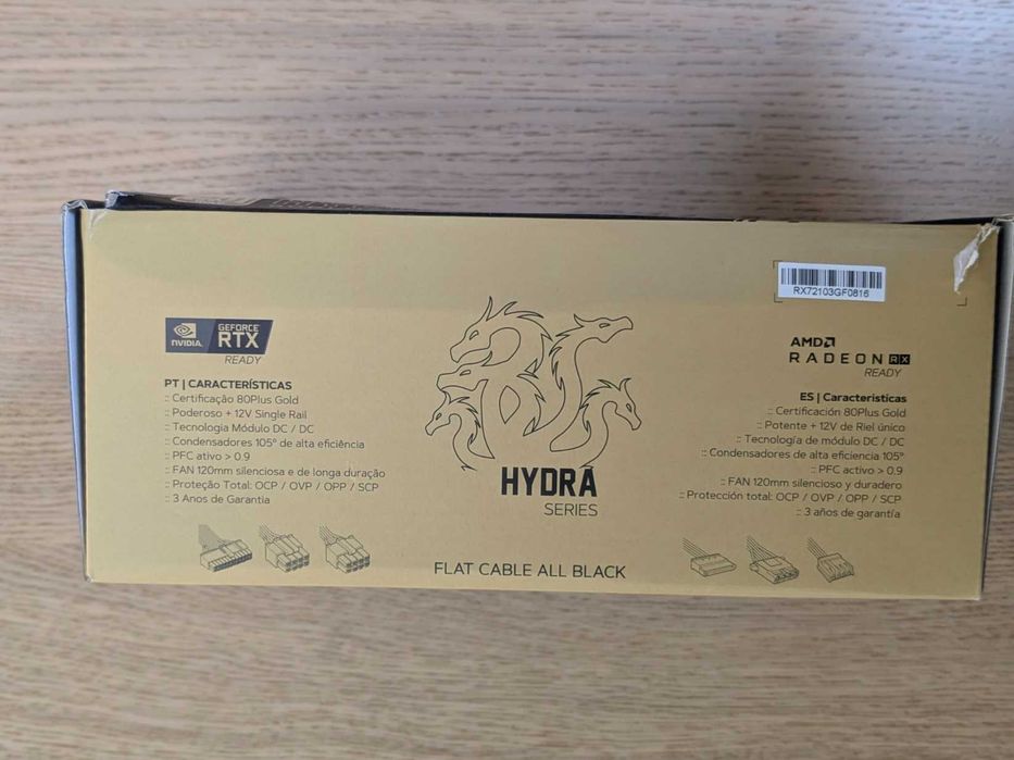 Fonte NTech HYDRA RX750W | 750W Reais | 80 PLUS GOLD