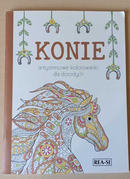 Konie antystresowe kolorowanki dla dodosłych