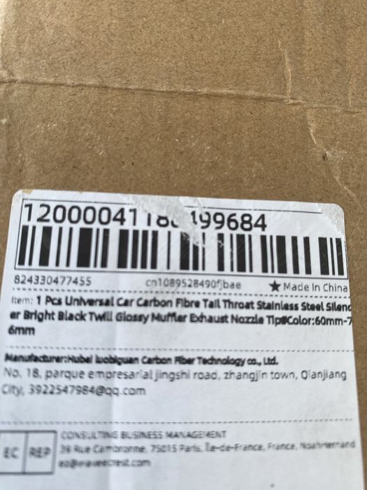 Ponteira de escape carbono