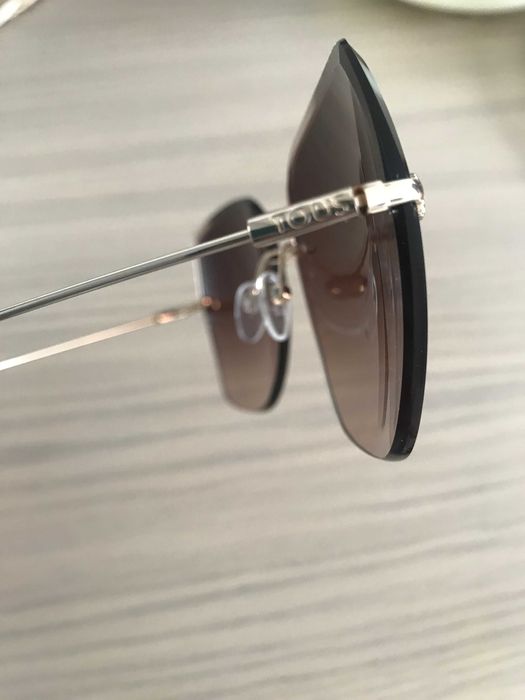 Tous przezroczyste okulary przeciwsłoneczne Metal Bear nowe złote 2022