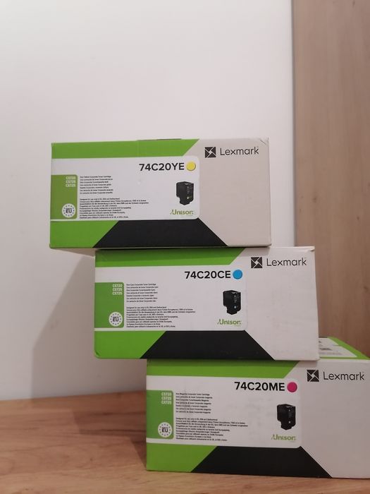 Toner Lexmark 74c20ce i inne kolory oryginalne