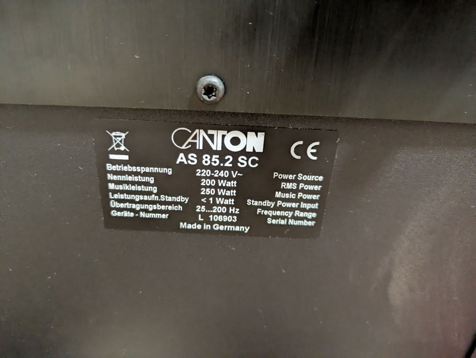 Сабвуфер Canton AS 85.2 SC