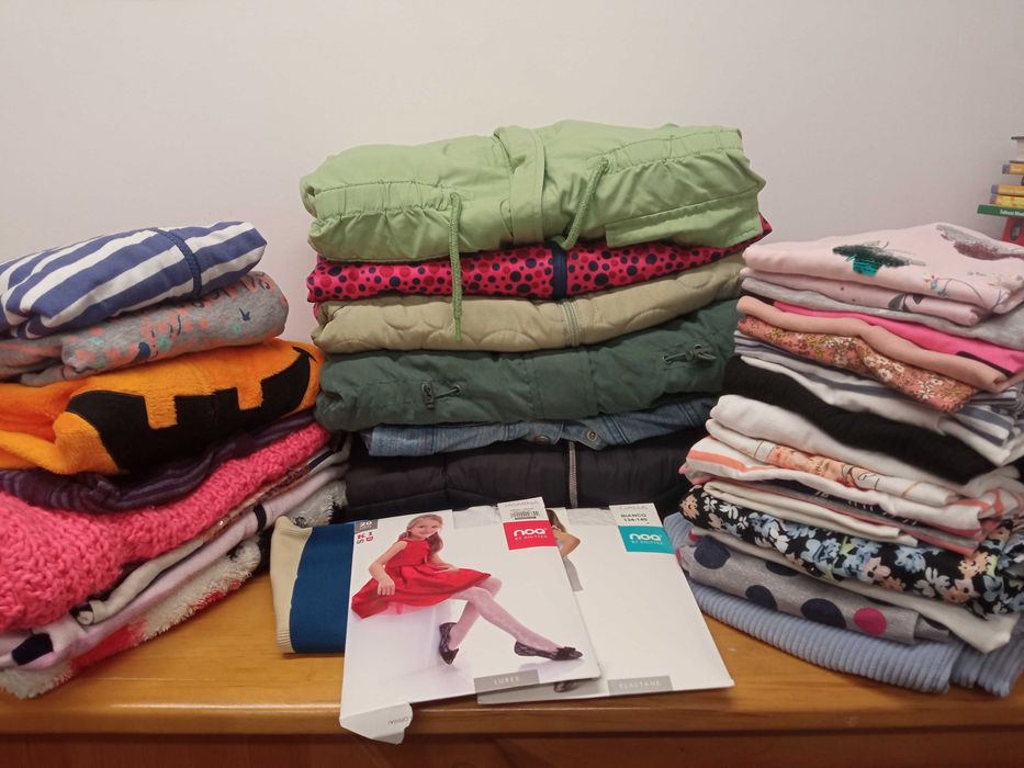 6 kurtek 134-140 i ubrania dziewczęce