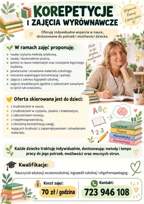 Korepetycje i zajęcia wyrównawcze