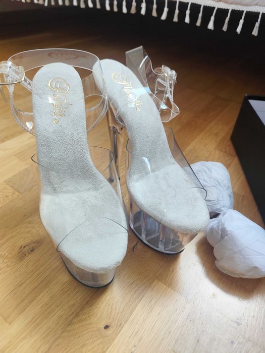 Sandałki Pleaser Adore 708 Clear Nowe