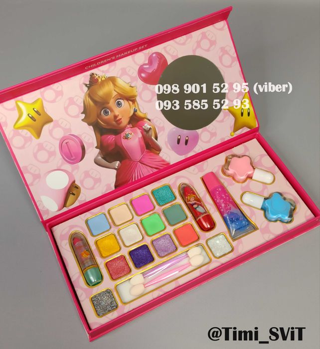 Набор детской косметики лак помада тени блёстки детская косметика.
