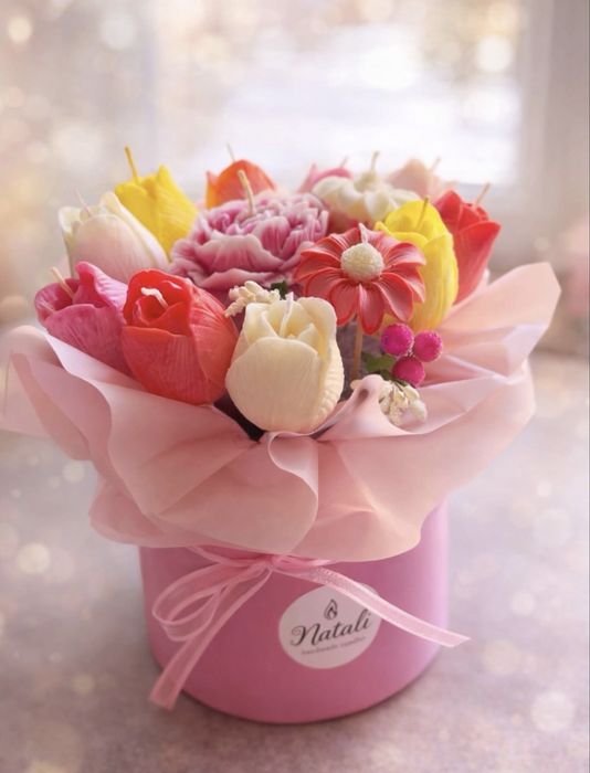 Букет з соєвих свічок