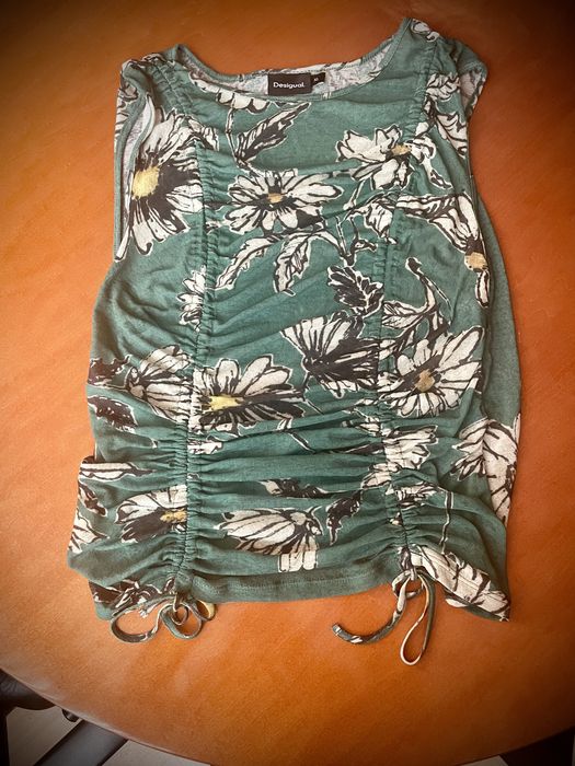 T-Shirt floral franzida Desigual