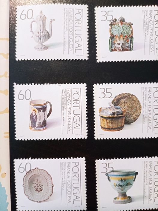 Bloco + 6 selos Faiança Portuguesa sec XVIII - 1991 - FDC Novos	(MNH)