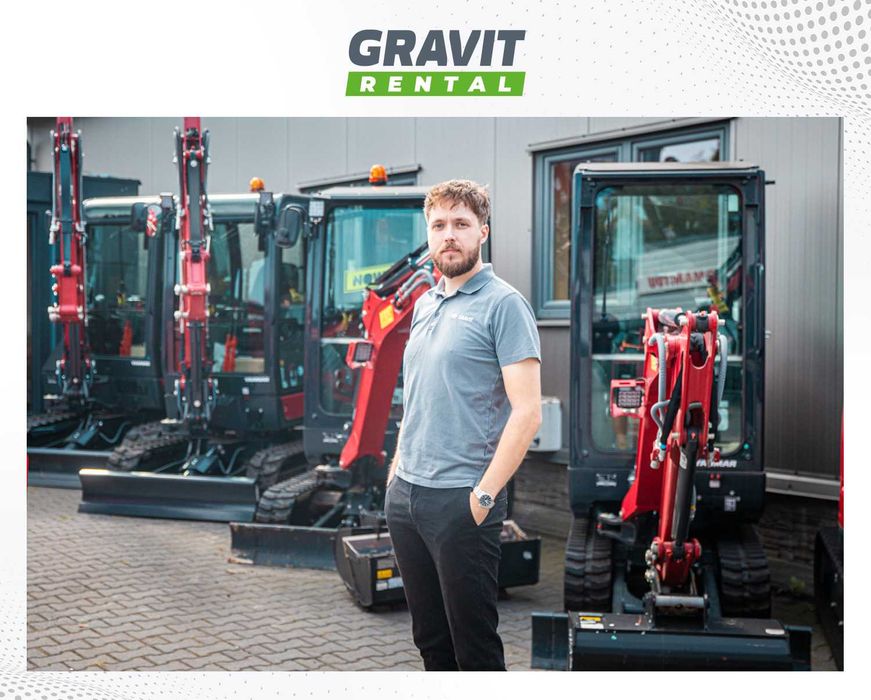 Wynajem, wypożyczenie koparek YANMAR 1,7 - 6 ton, do 5m gł. OD DEALERA