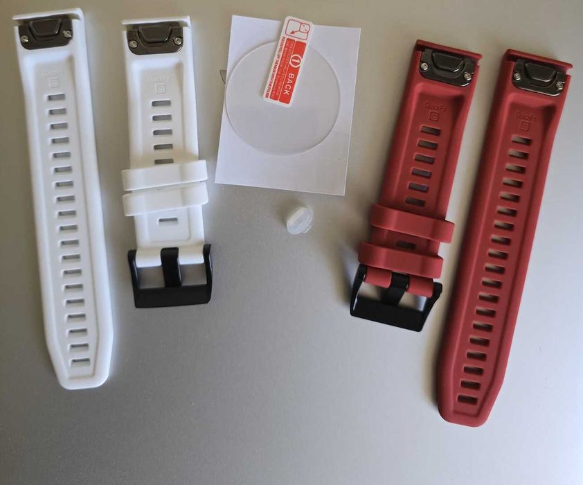 Pack Garmin 22mm Branco/Vermelha