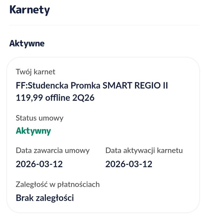 Gorzów Wielkopolski, Zdrofit, Cesja Karnetu "Promka studencka Smart Regio ||" (opłacony październik, cesja za darmo) a potem 119,99zł/msc