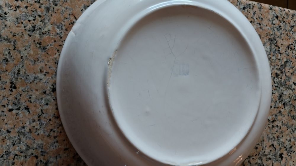 Saladeira Antiga de Aveiro grande 32cm diâmetro e 8cm de altura