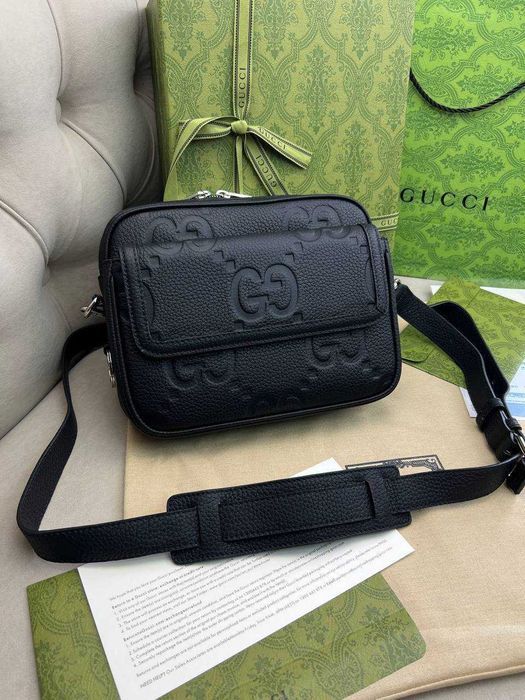 Кроссбоди сумка Gucci Jumbo Small GG кожаный мессенджер Гуччи плечевая сумка c841